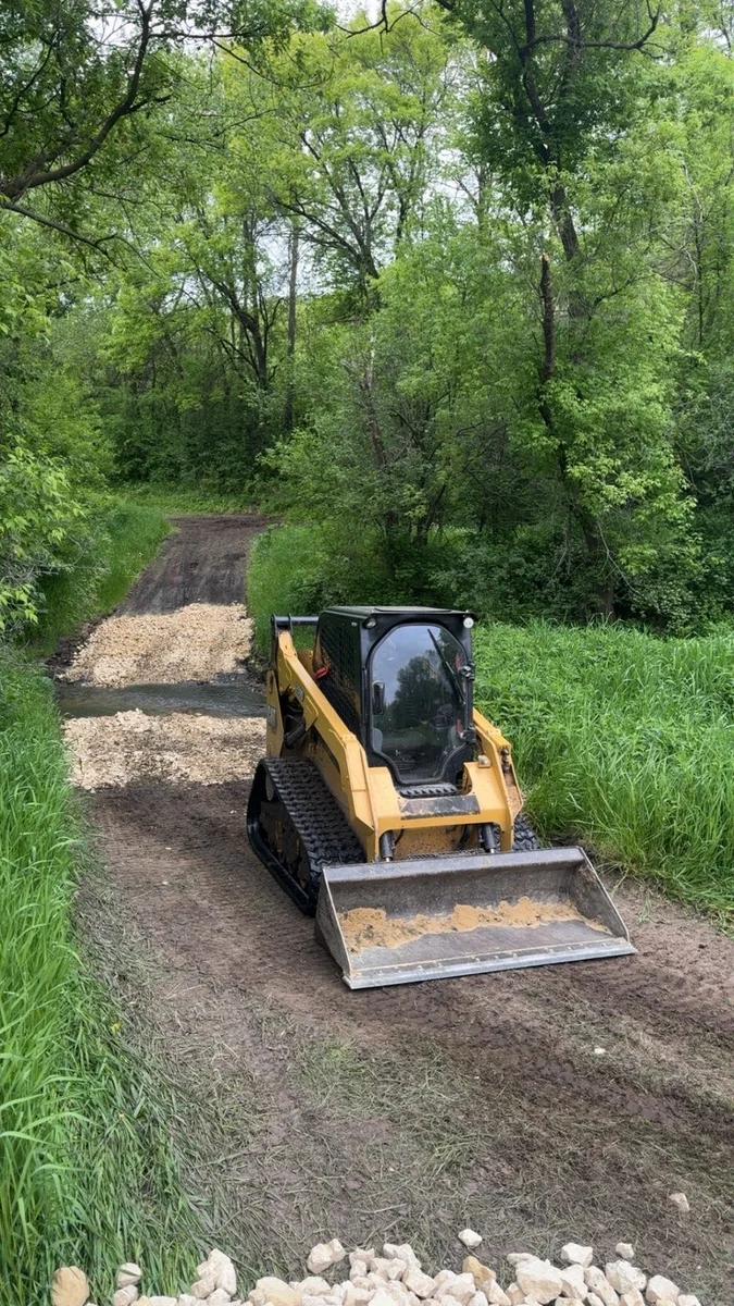 Improving access across a wooded creek crossing.
